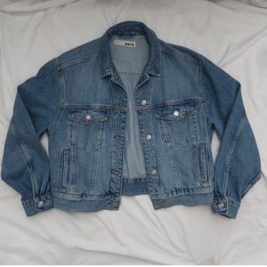NWOT Topshop Moto Cropped Denim Jacket